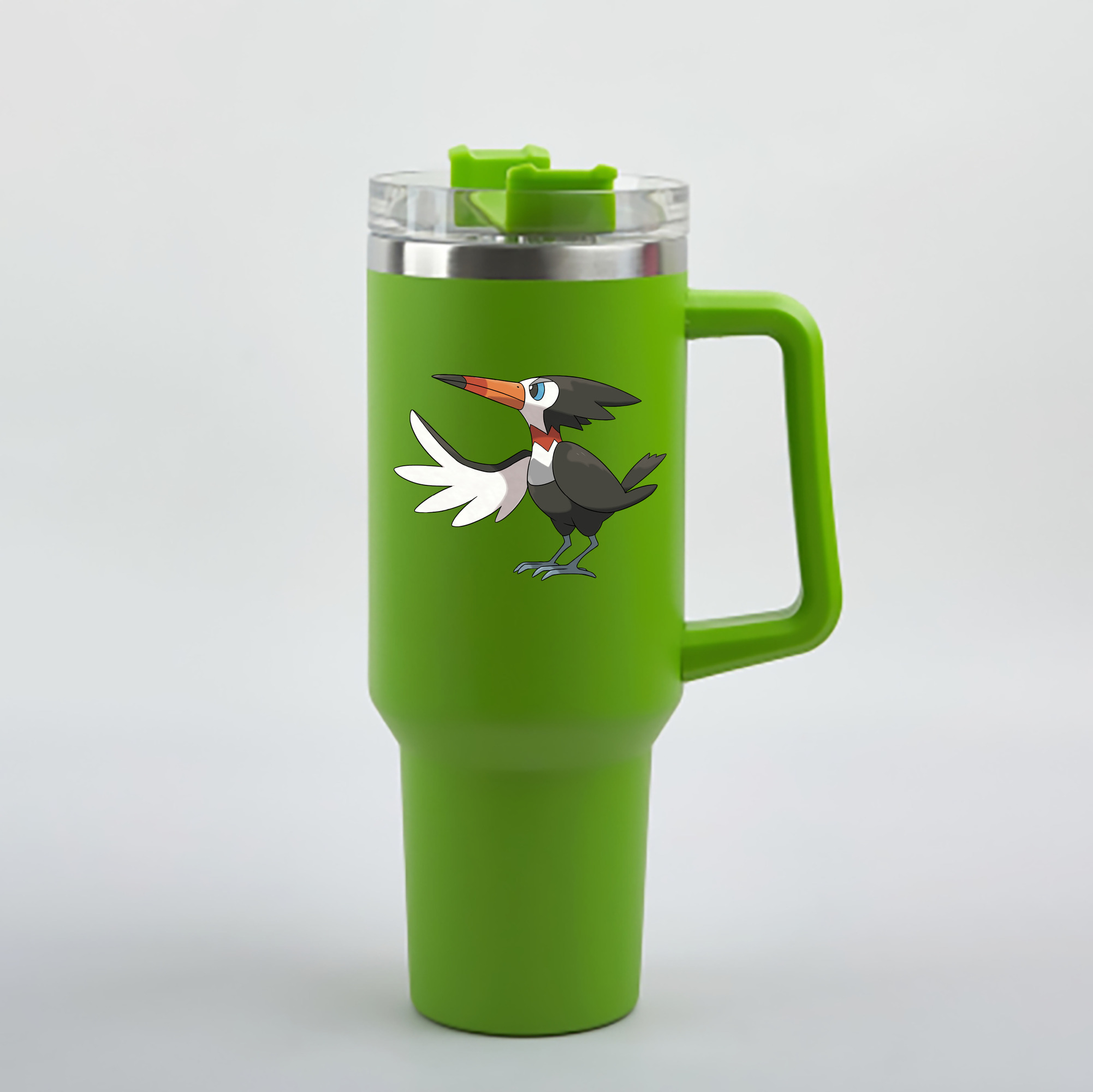 （画像用） ポケットモンスター Pokémon 1200mL車用タンブラー - クリスタルステッカー（プラスチックストロー付き）